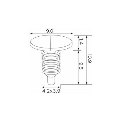 Fästclips – 10-pack – Stabil montering, Fiskbensprofil