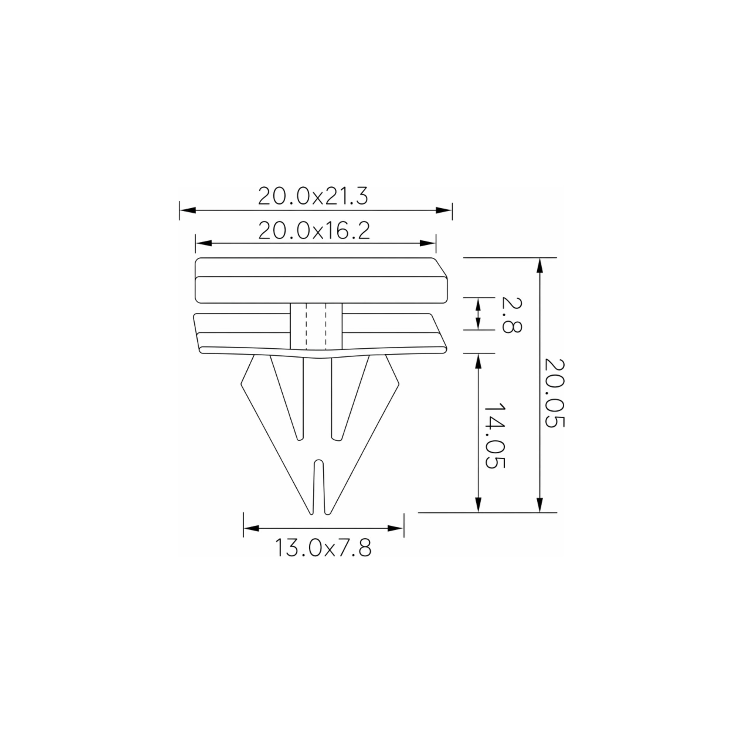 Fästclips Cadillac Escalade/Chevrolet Avalanche m.fl. – 10-pack