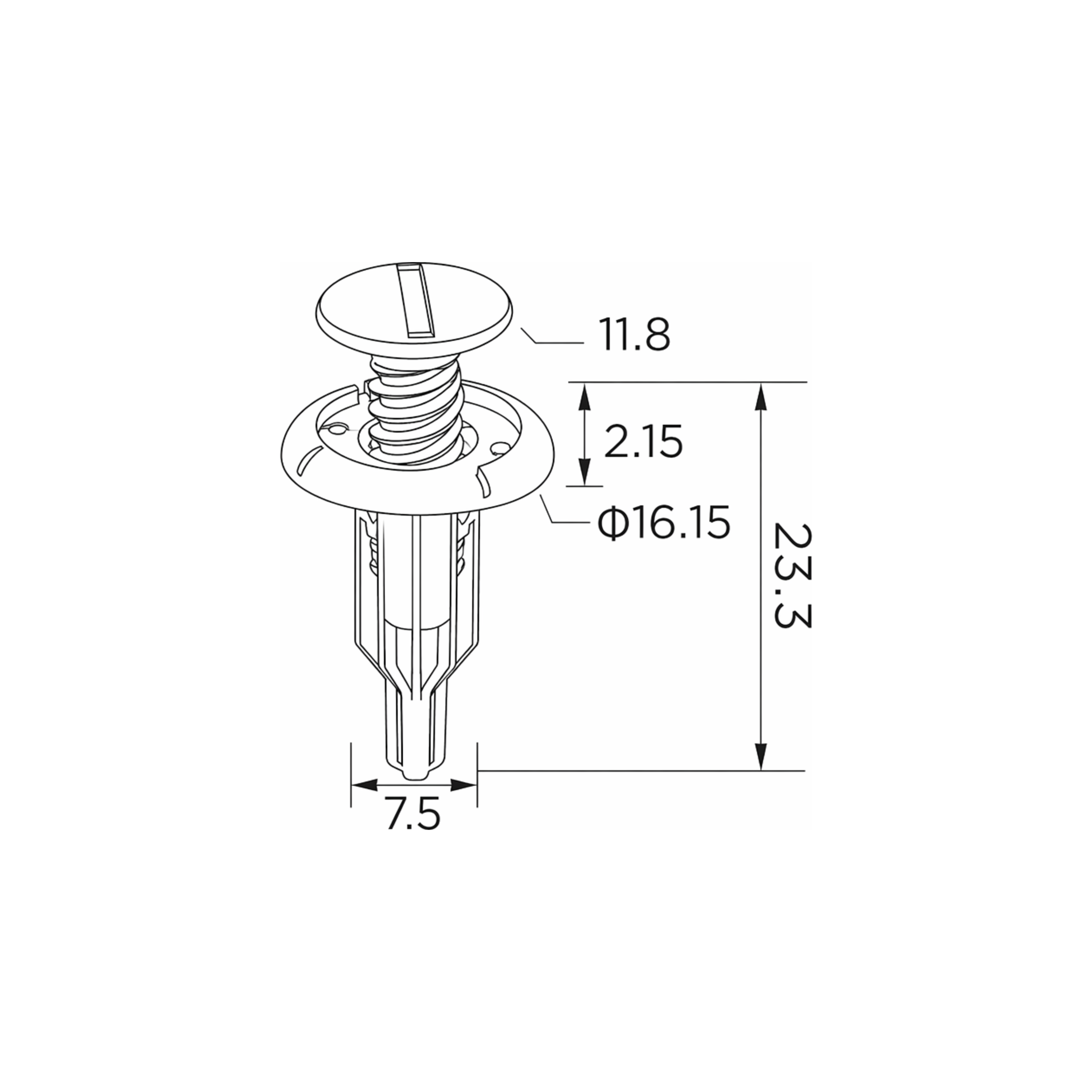 Fästclips Honda CIVIC VII – 10-pack