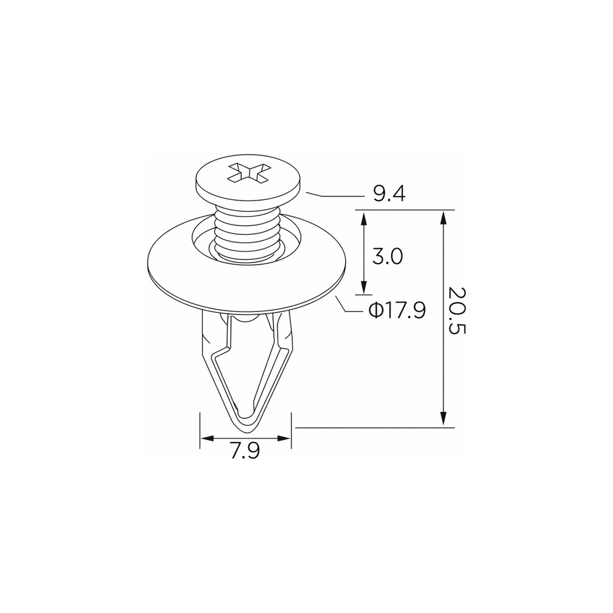 Fästclips – 10-pack