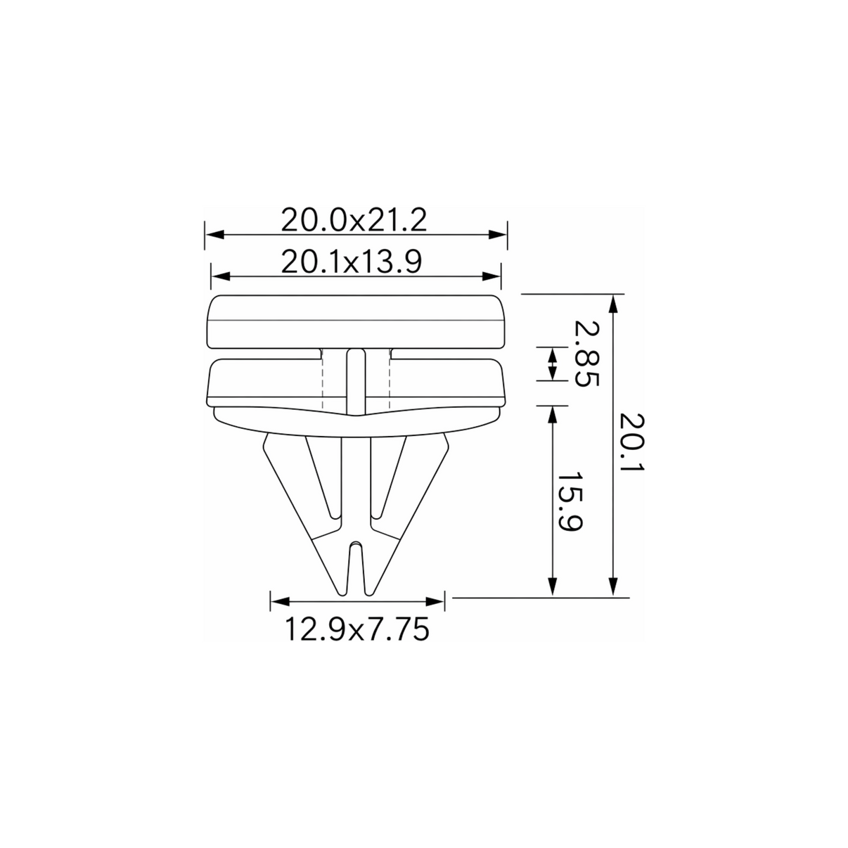 Fästclips Cadillac Escalade/Chevrolet Silverado 1500 m.fl. – 10-pack