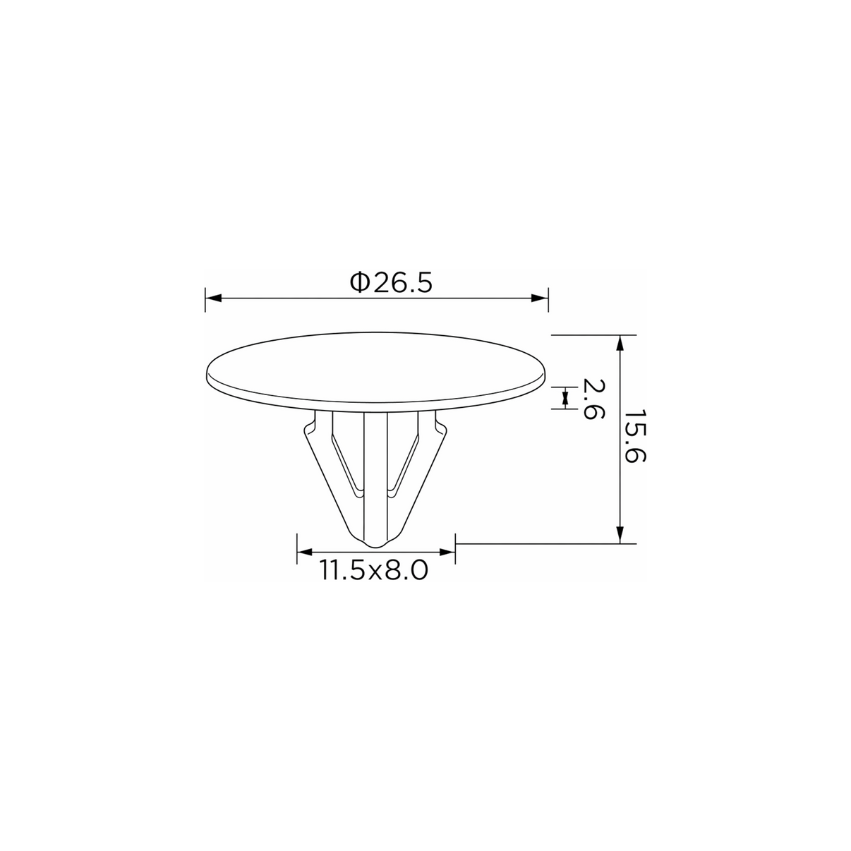 Fästclips Hyundai Accent III/Elantra III m.fl.