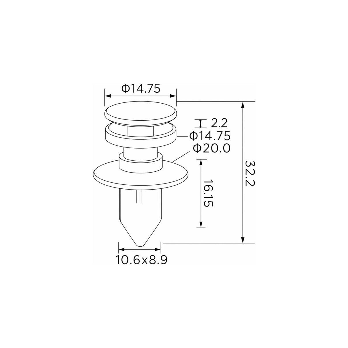 Fästclips – 10-pack – Stabil montering