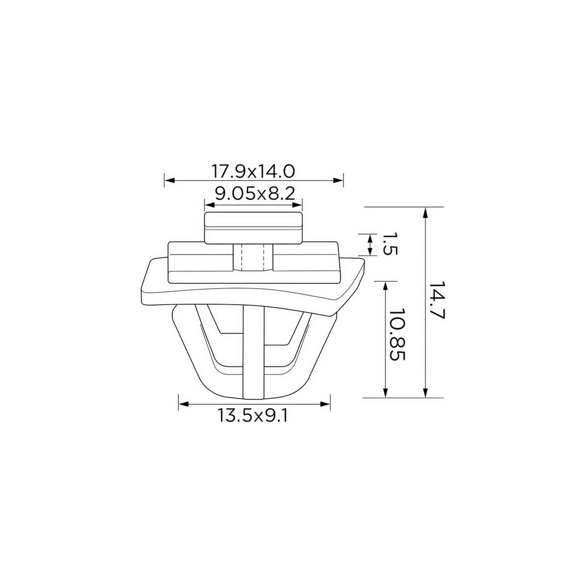 Fästclips Hyundai Elantra III/Getz m.fl.