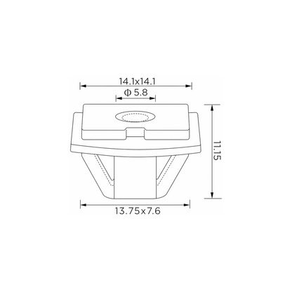 Fästclips Hyundai Equus/Centennial/Elantra III m.fl. – 10-pack