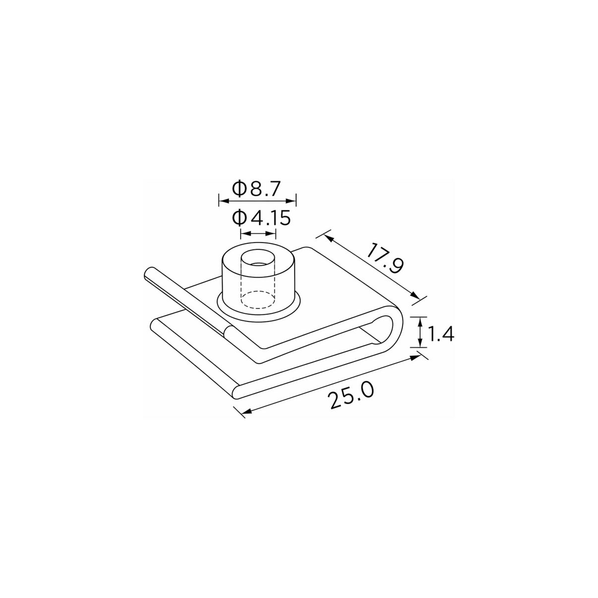 Fästclips – 10-pack – Typ U