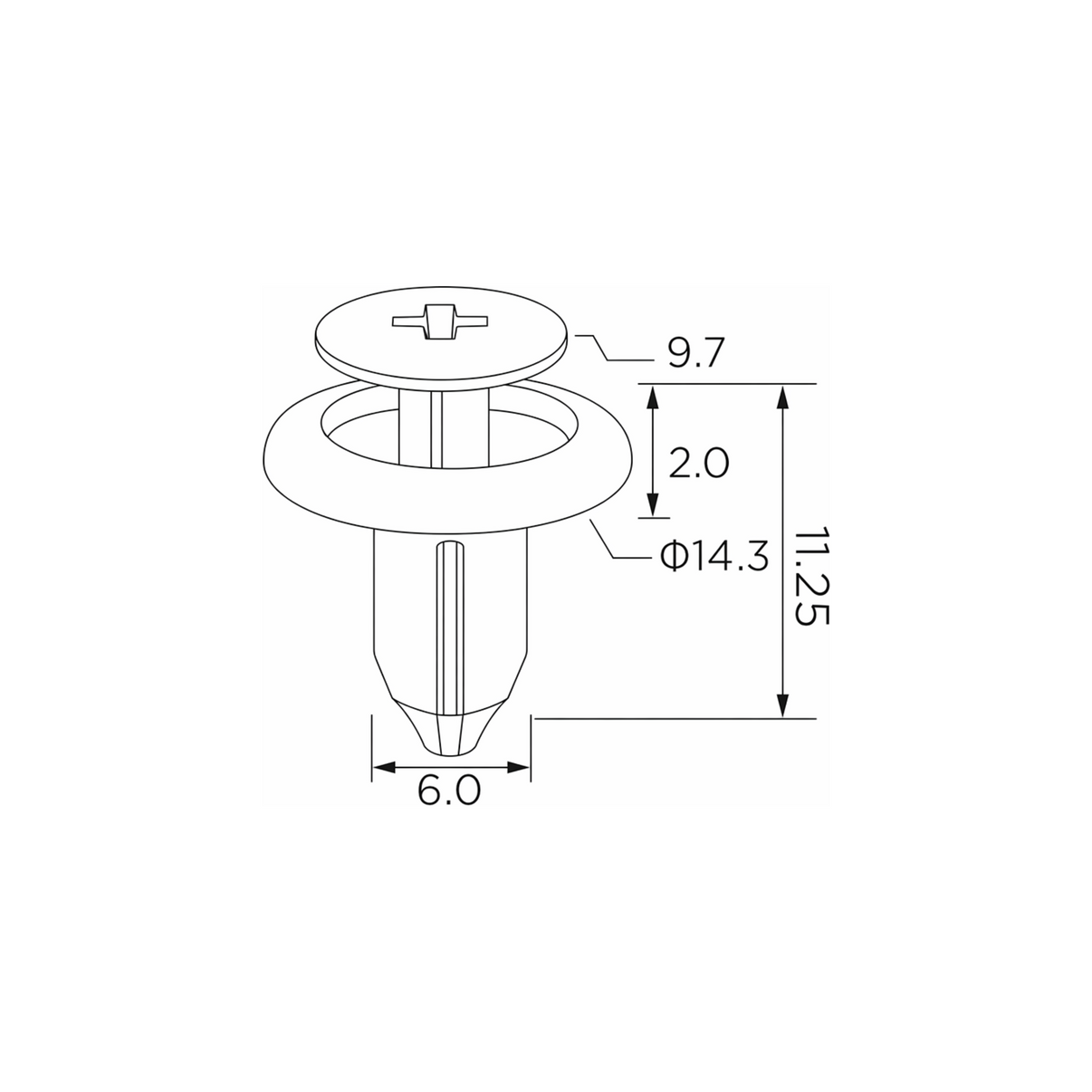 Fästclips Toyota 4 Runner III/4 Runner IV m.fl.
