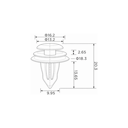 Fästclips Lexus Gs/Is II m.fl. – 10-pack