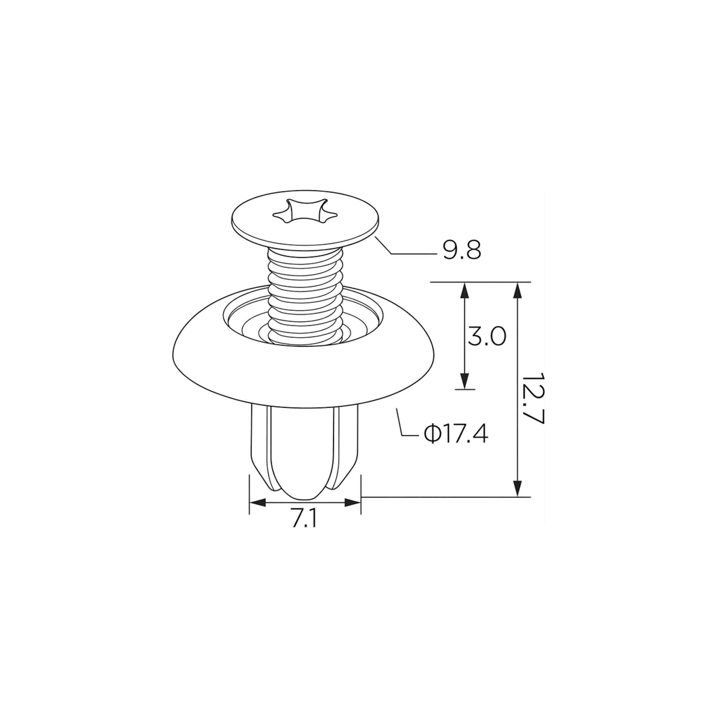 Fästclips Mitsubishi Carisma/Colt V m.fl. – 10-pack