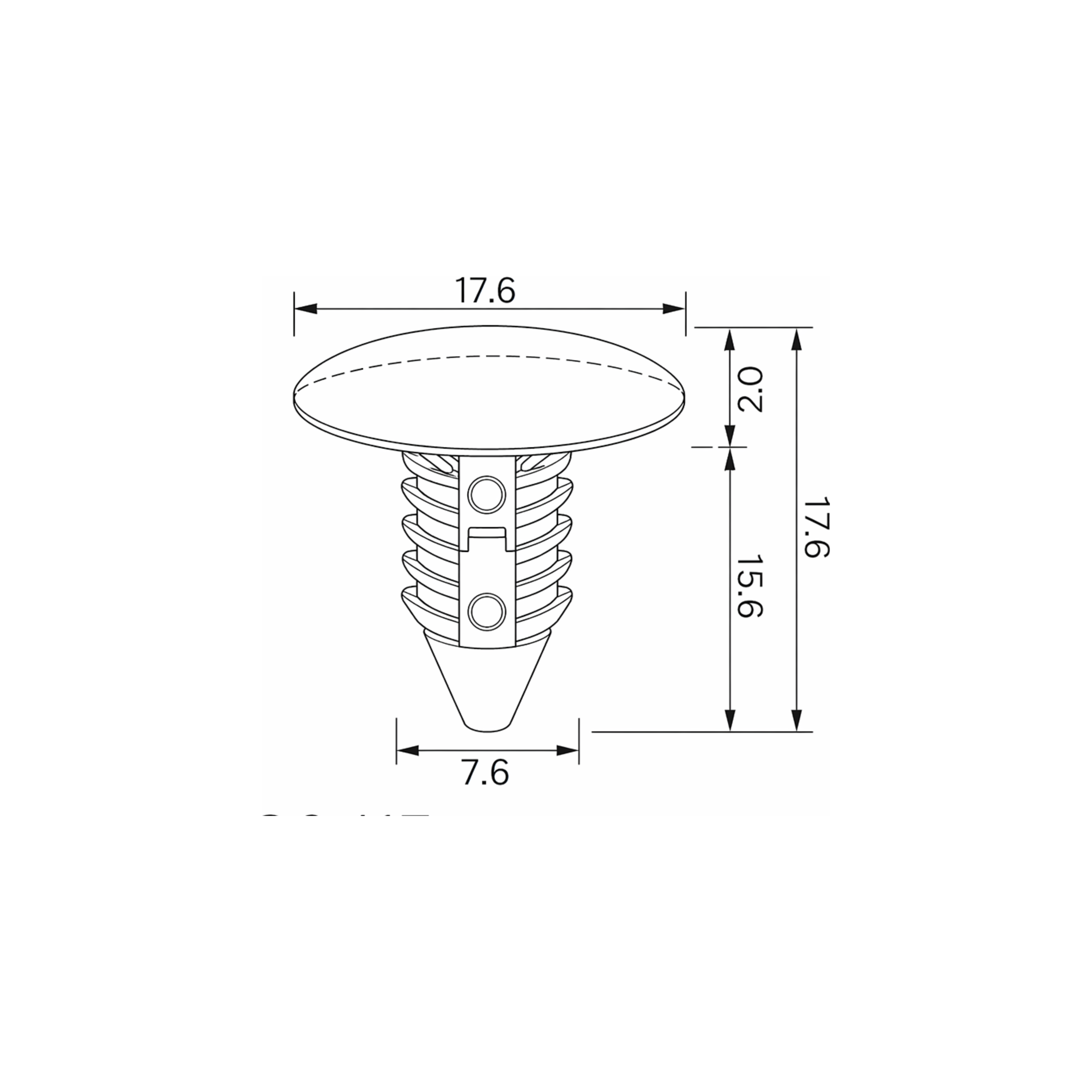 Fästclips Daewoo Matiz – 10-pack