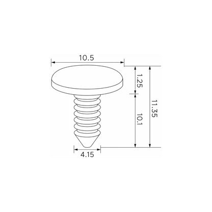 Fästclips – 10-pack – Stabil montering, Fiskbensprofil