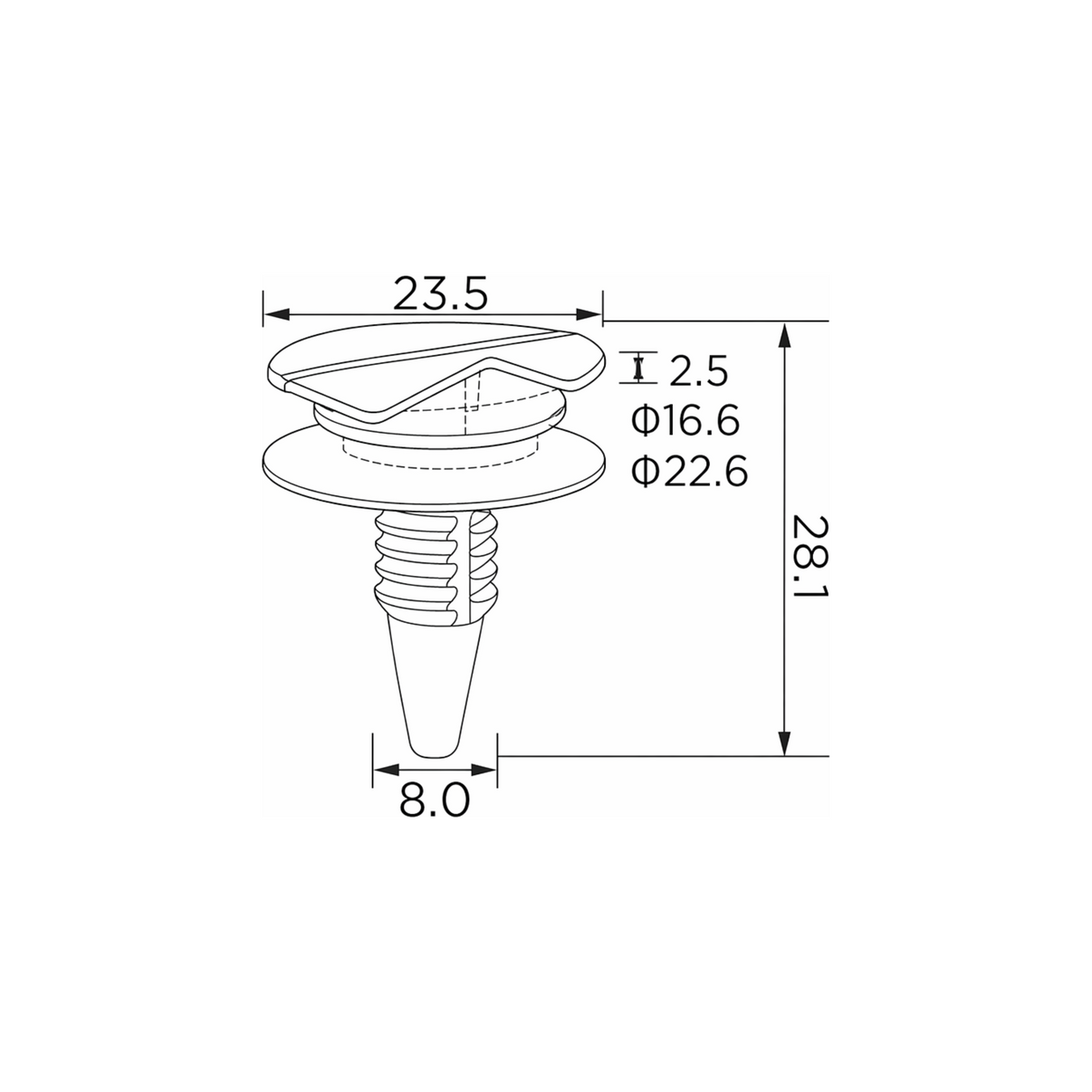 Fästclips – 10-pack – Stabil montering, Fiskbensprofil