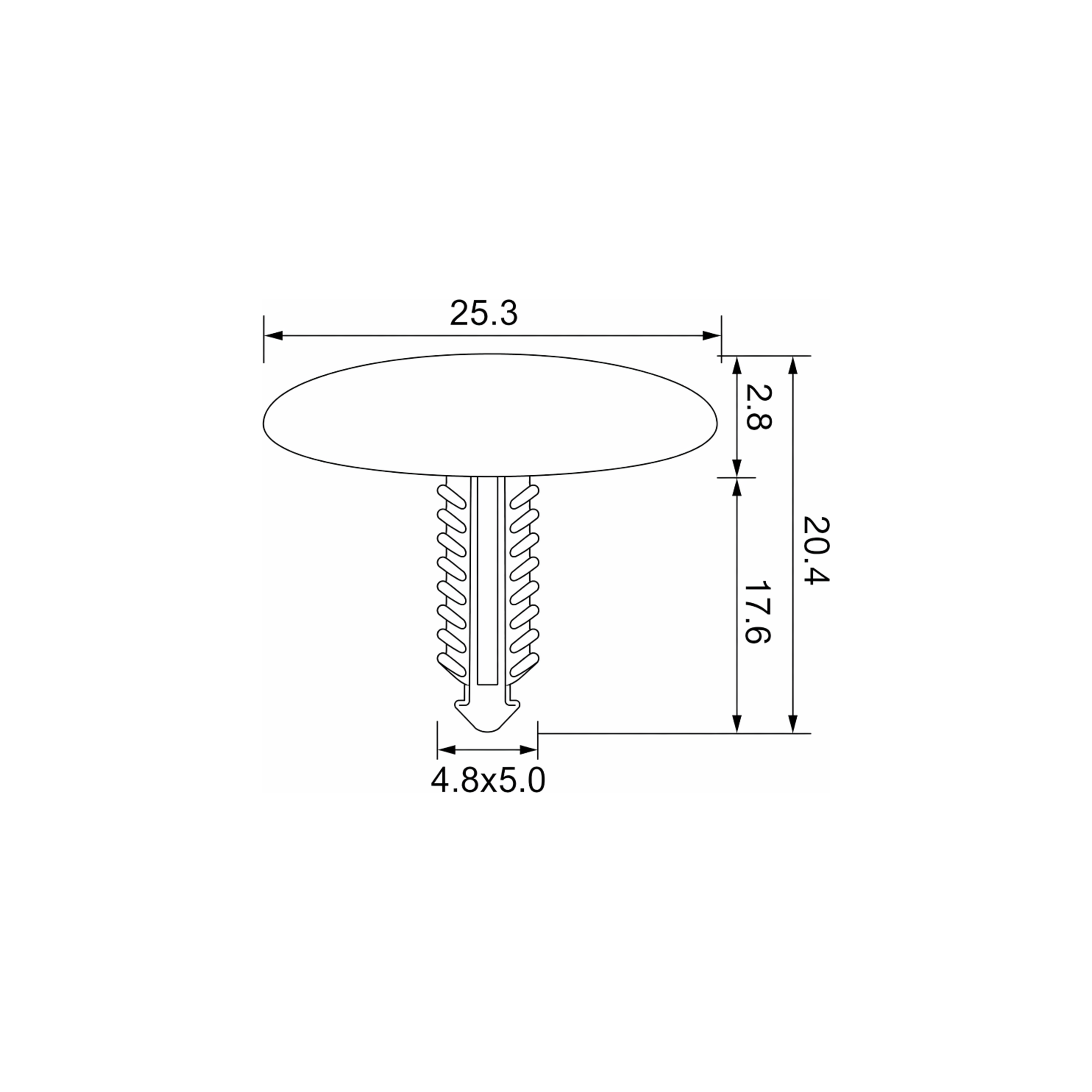 Fästclips – 10-pack – Stabil montering, Fiskbensprofil