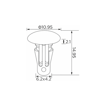 Fästclips Nissan Almera I/Patrol Gr V – 10-pack