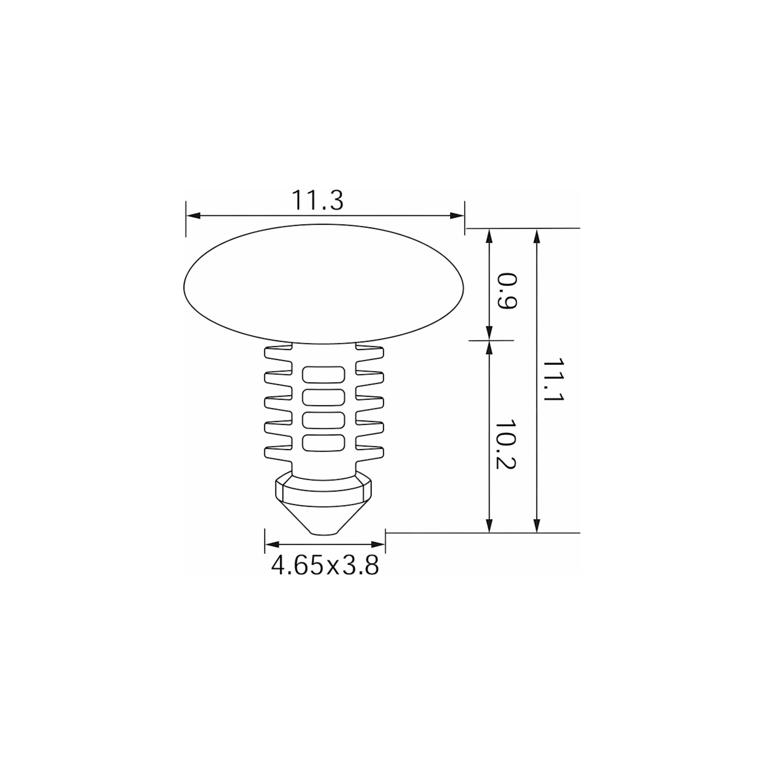 Fästclips – 10-pack – Stabil montering, Fiskbensprofil