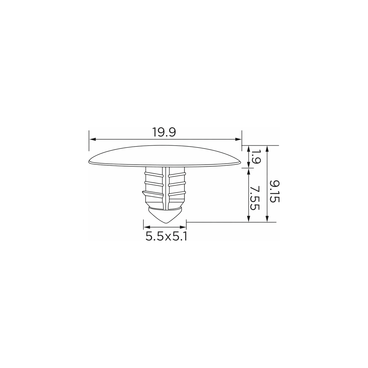Fästclips – 10-pack – Stabil montering, Fiskbensprofil