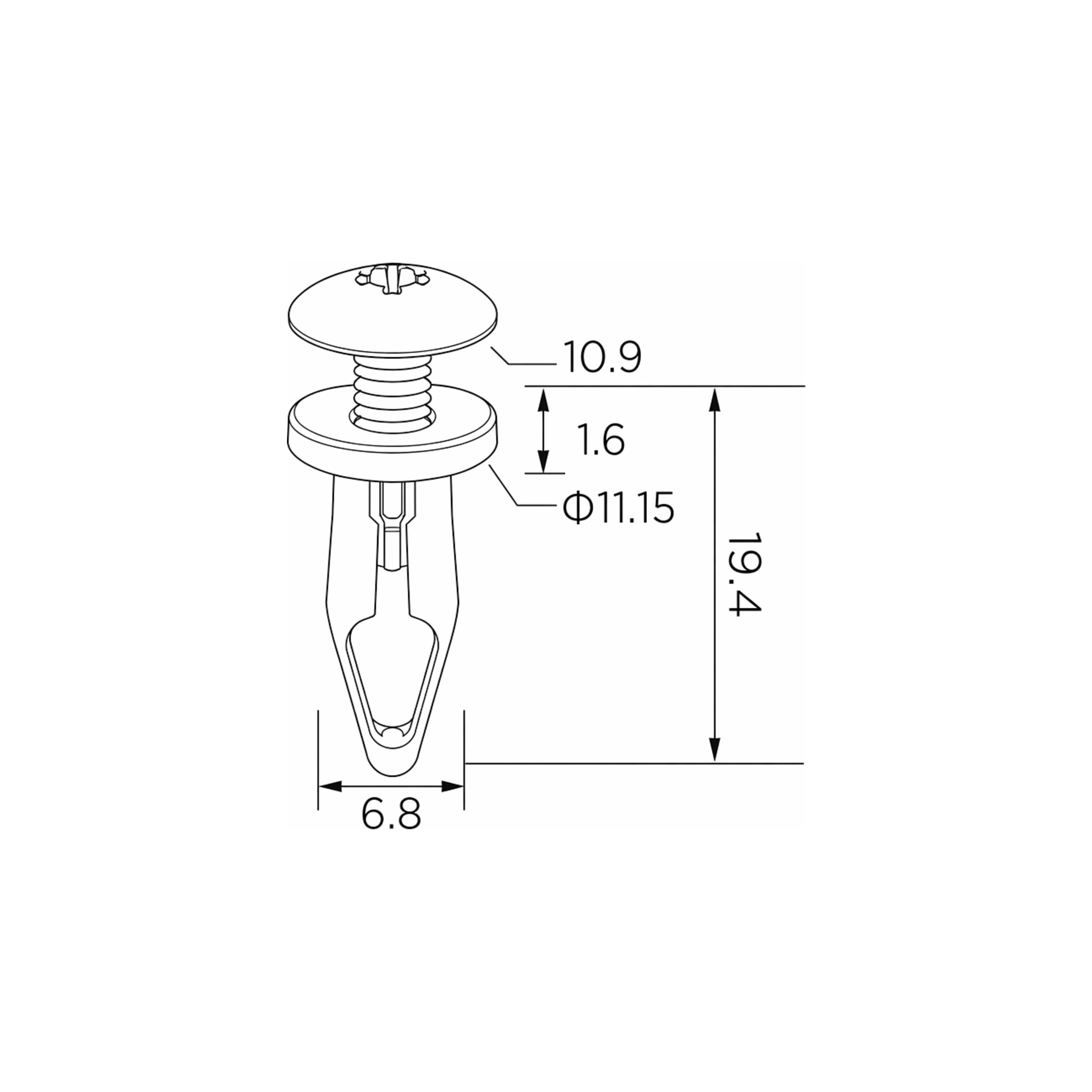 Fästclips Chevrolet Caprice/Impala – 10-pack