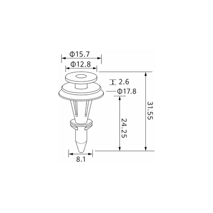 Fästclips Jeep Grand Cherokee IV/Patriot m.fl.