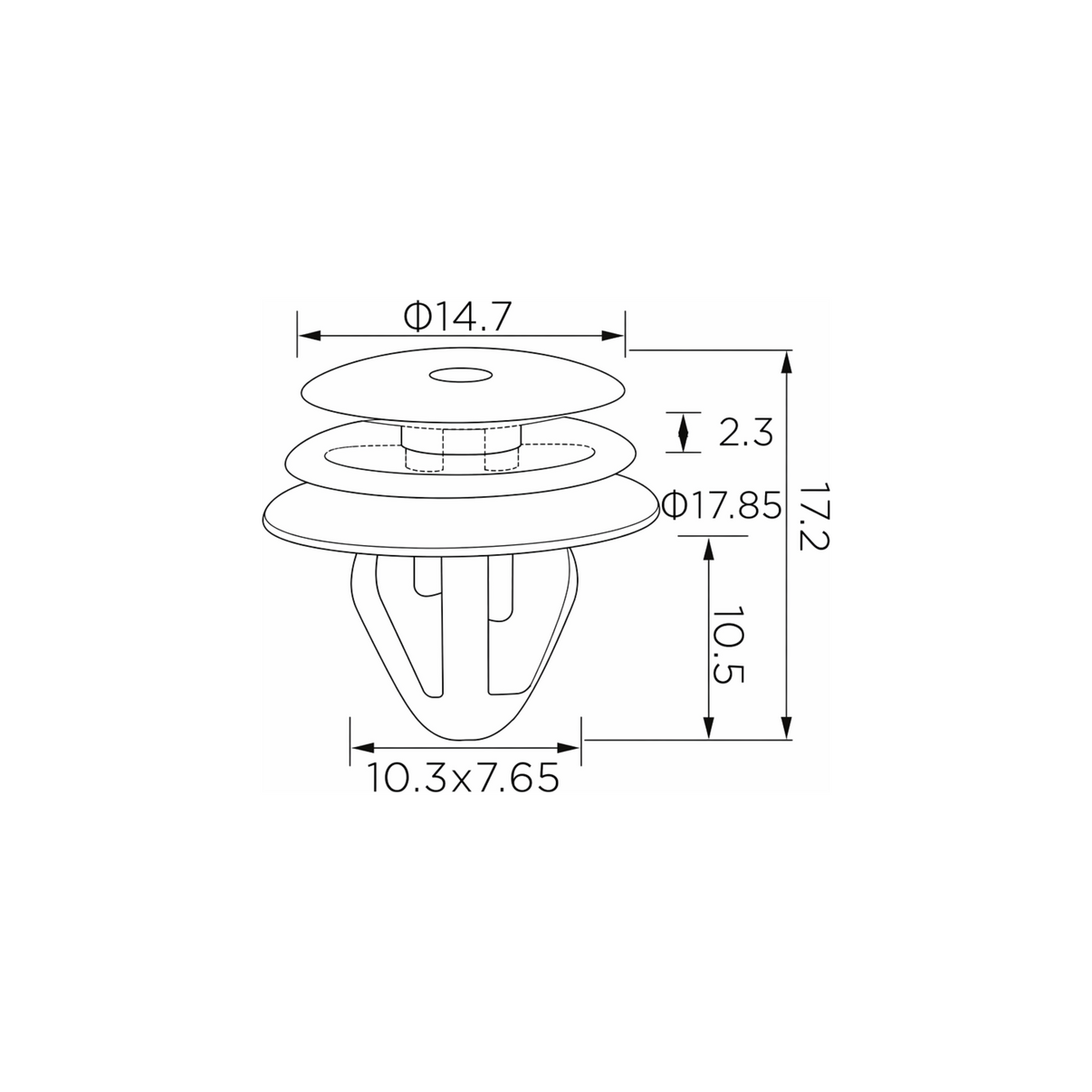 Fästclips Hyundai Accent IV/Elantra IV m.fl. – 10-pack