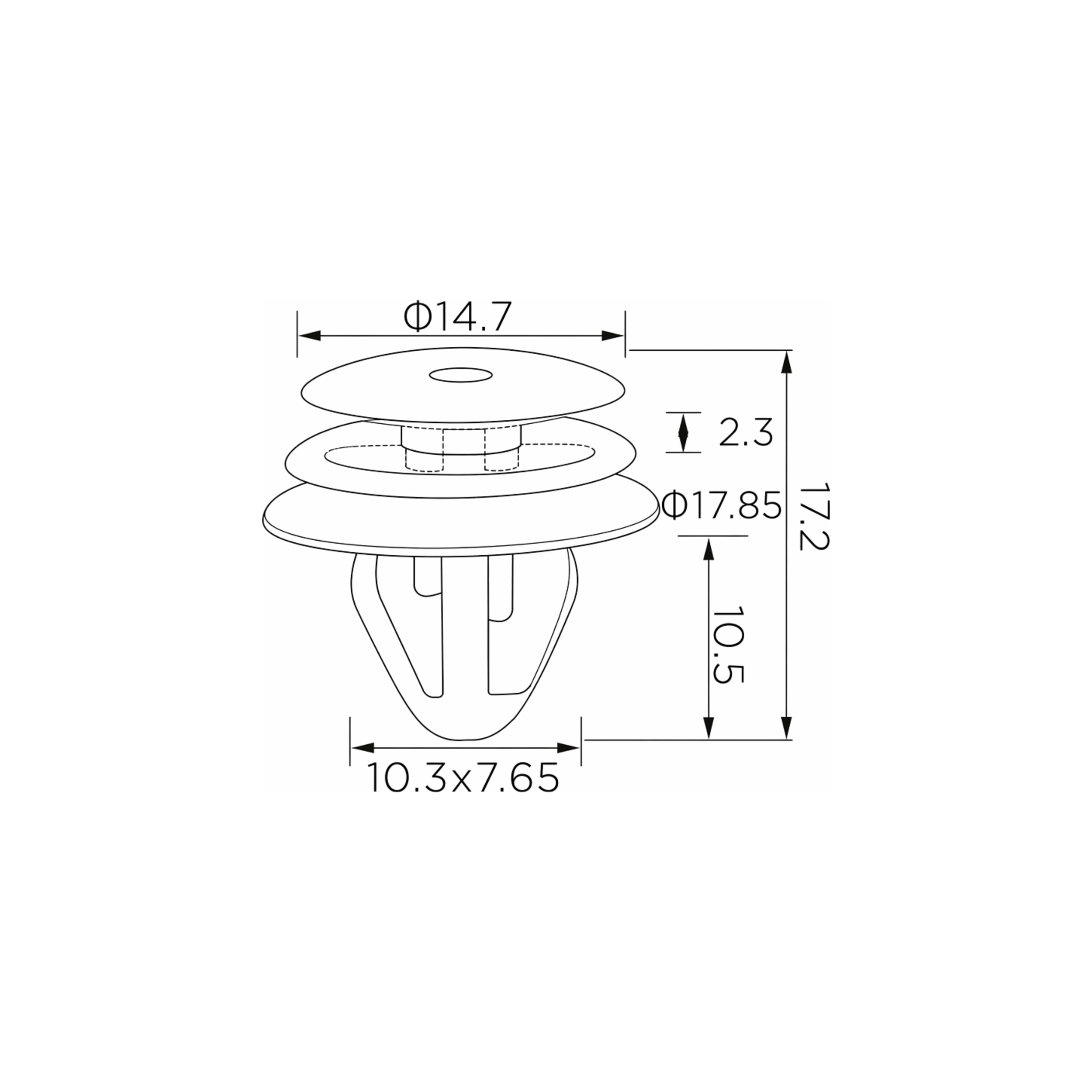 Fästclips Hyundai Accent IV/Elantra IV m.fl. – 10-pack