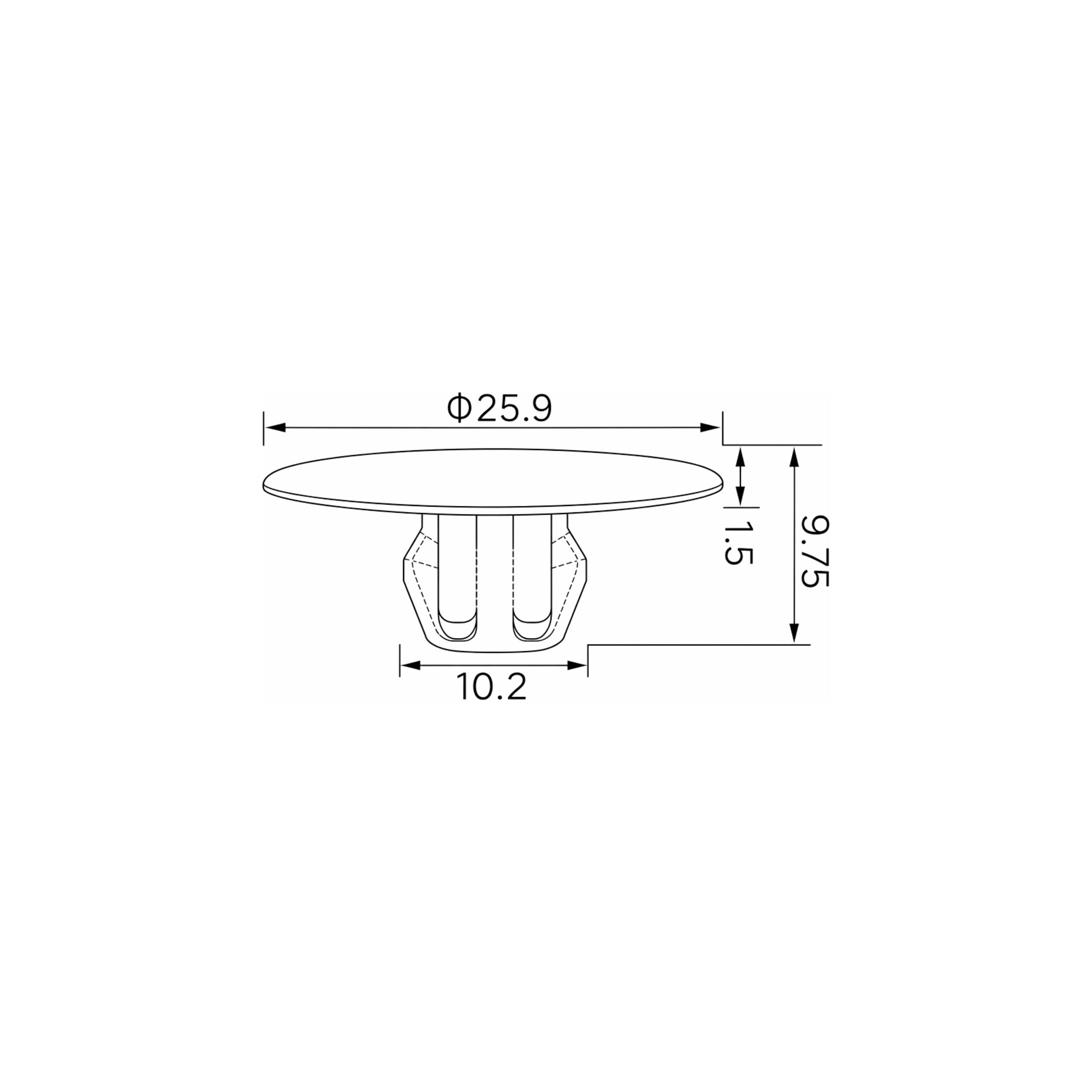 Fästclips Mitsubishi Asx/Carisma m.fl. – 10-pack