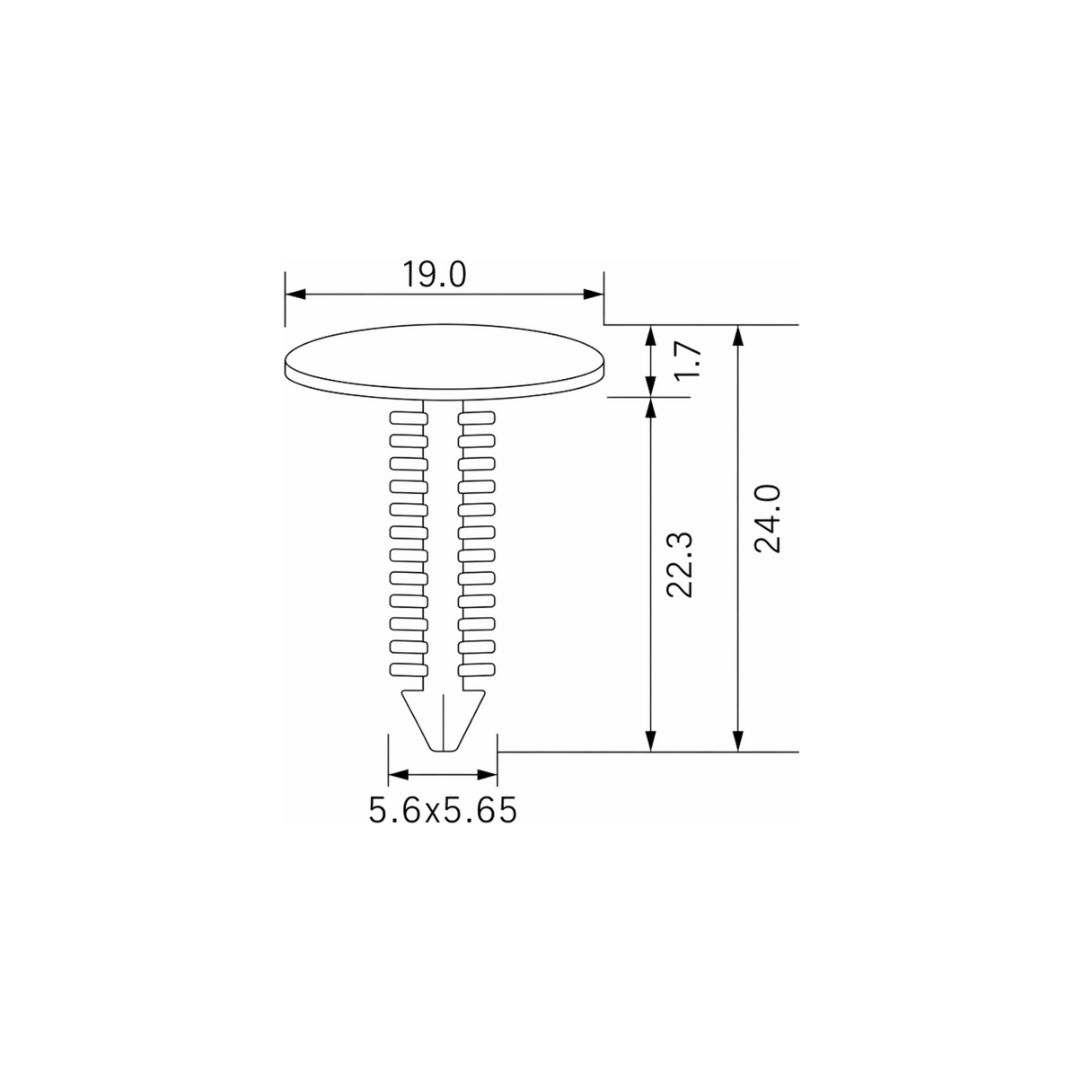 Fästclips – 10-pack – Svart