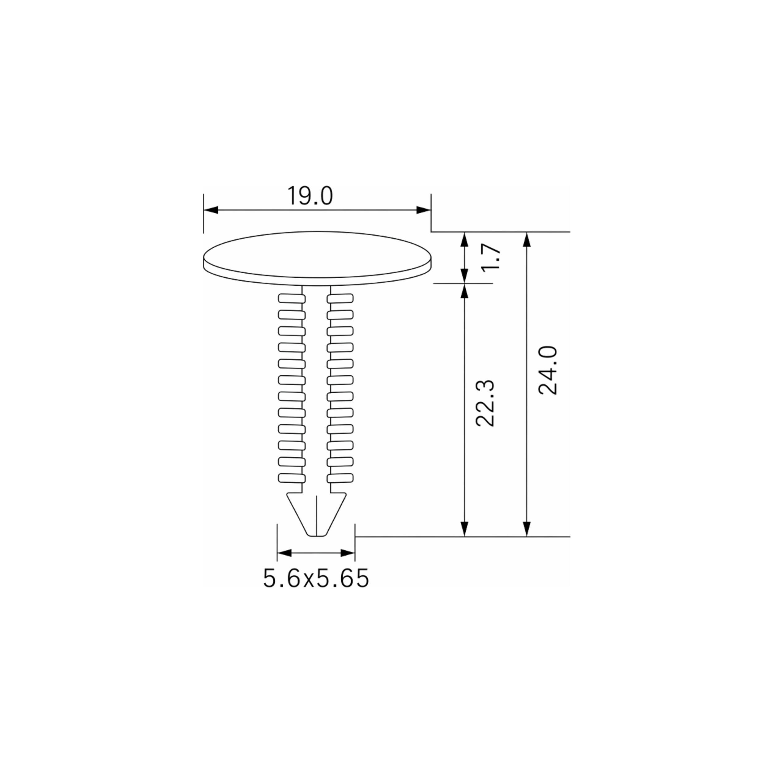 Fästclips – 10-pack – Svart