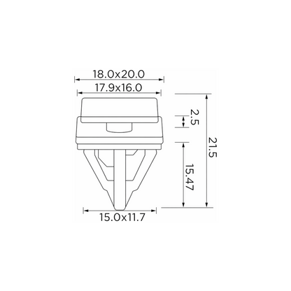 Fästclips Hyundai Grandeur/Ioniq m.fl. – 10-pack