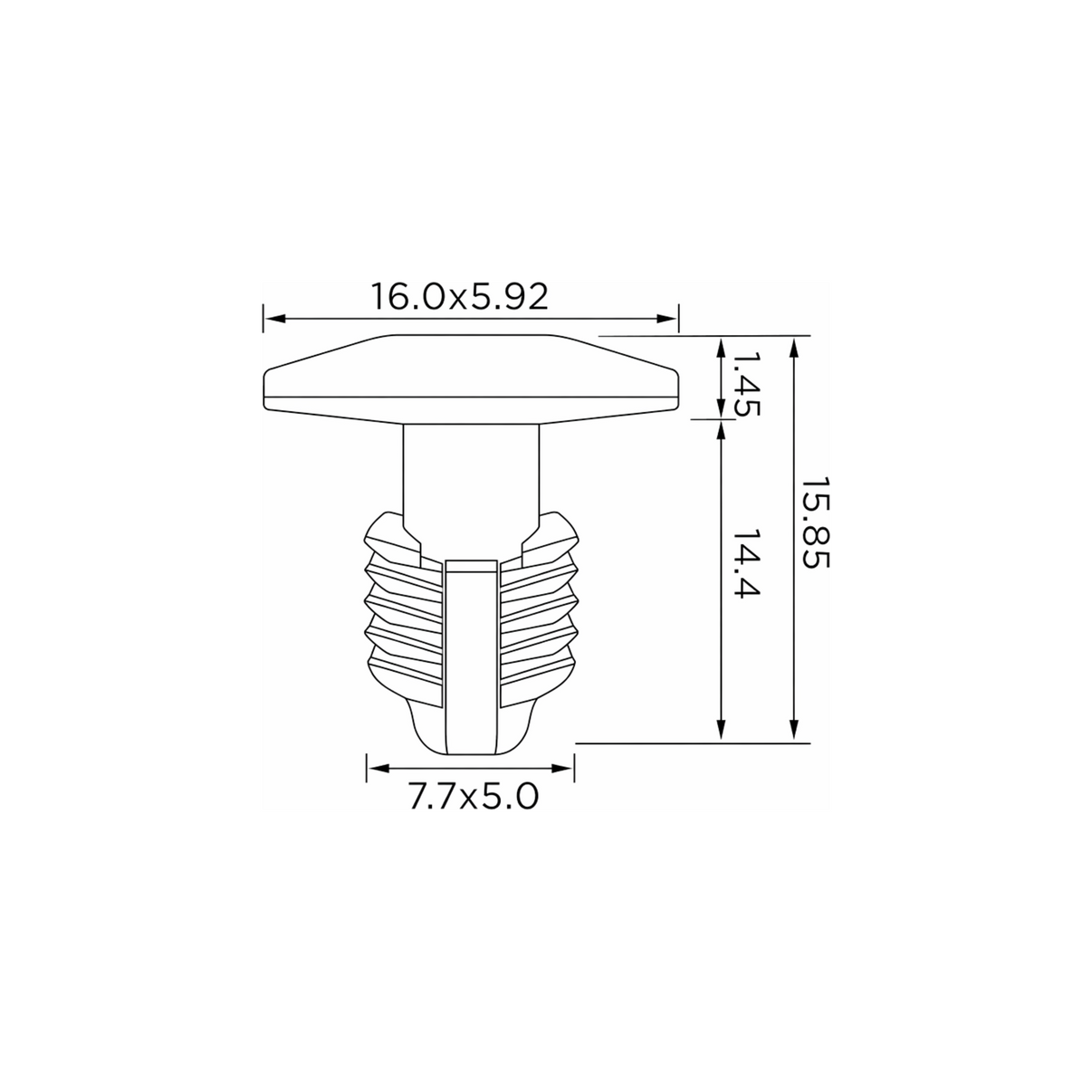Fästclips Hyundai Accent III/Elantra III m.fl. – 10-pack