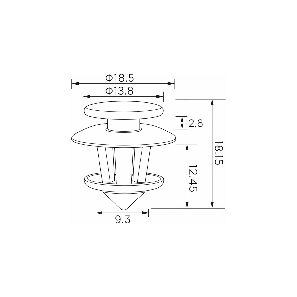 Fästclips Mercedes-Benz Sprinter 2-t/Sprinter 3-t m.fl. – 10-pack