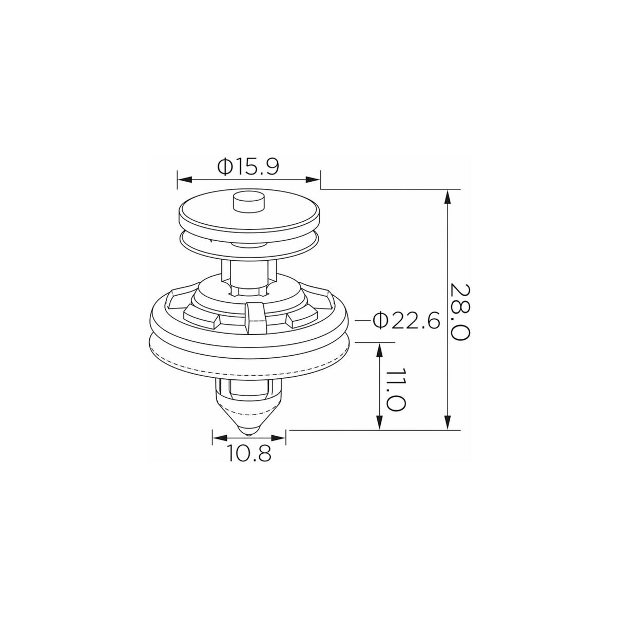 Fästclips Audi A4 B6/A4 B7 m.fl. – 10-pack
