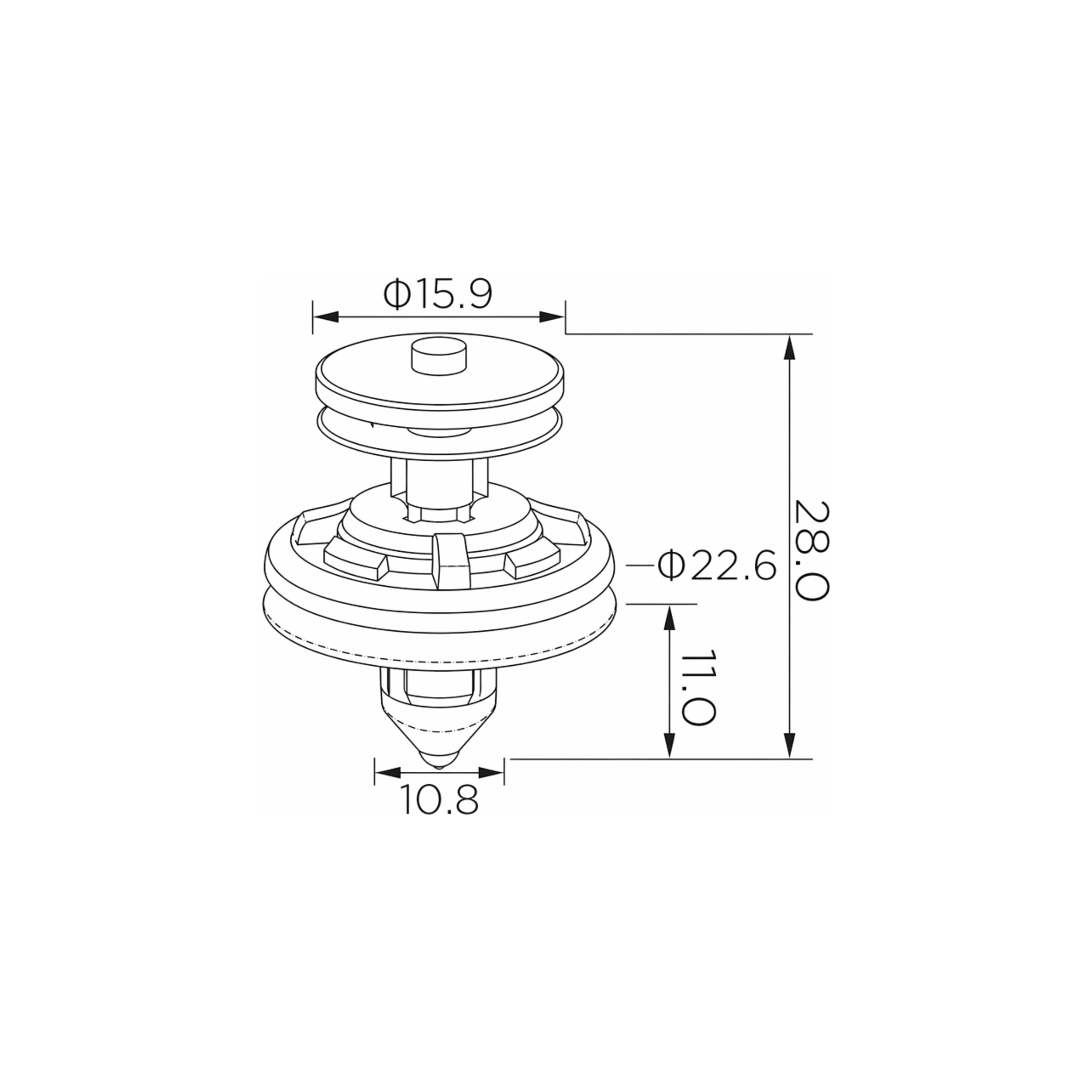 Fästclips Audi A4 B6/A4 B7 m.fl. – 10-pack