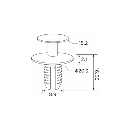 Fästclips BMW 1/1 Coupé m.fl. – 10-pack – Svart