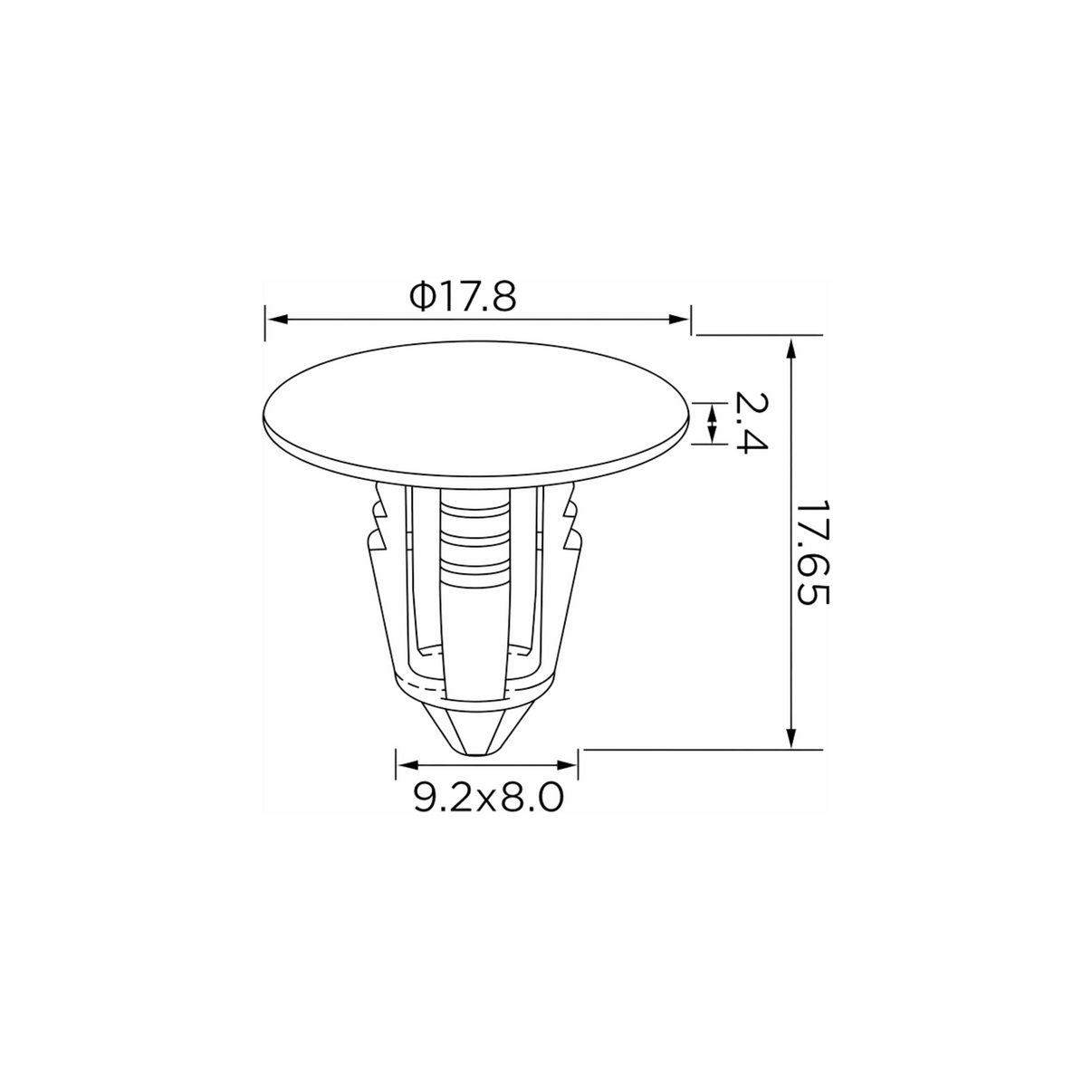 Fästclips Ford Fiesta IV/Transit m.fl. – 10-pack