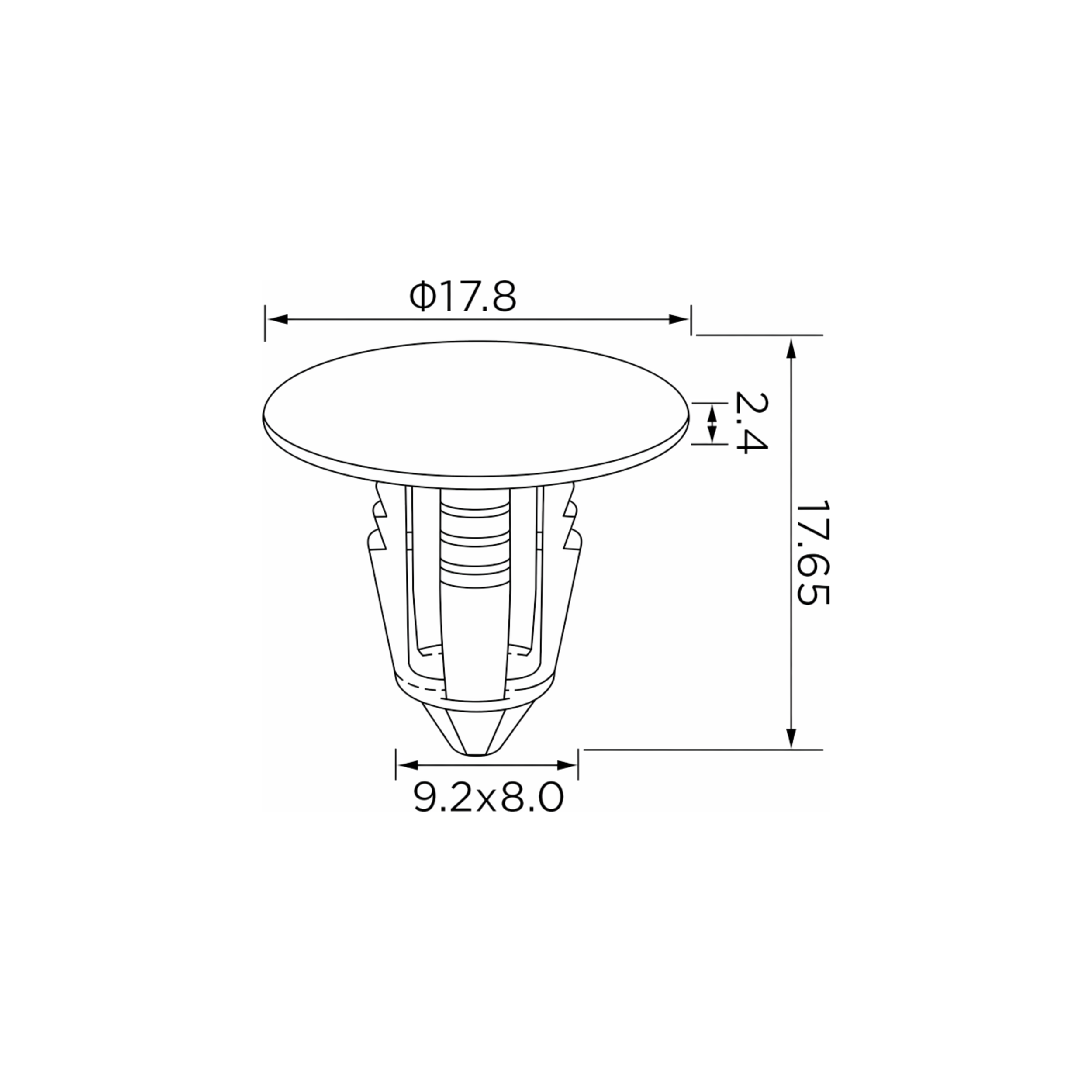 Fästclips Ford Fiesta IV/Transit m.fl. – 10-pack