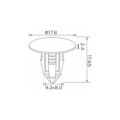 Fästclips Ford Fiesta IV/Transit m.fl. – 10-pack