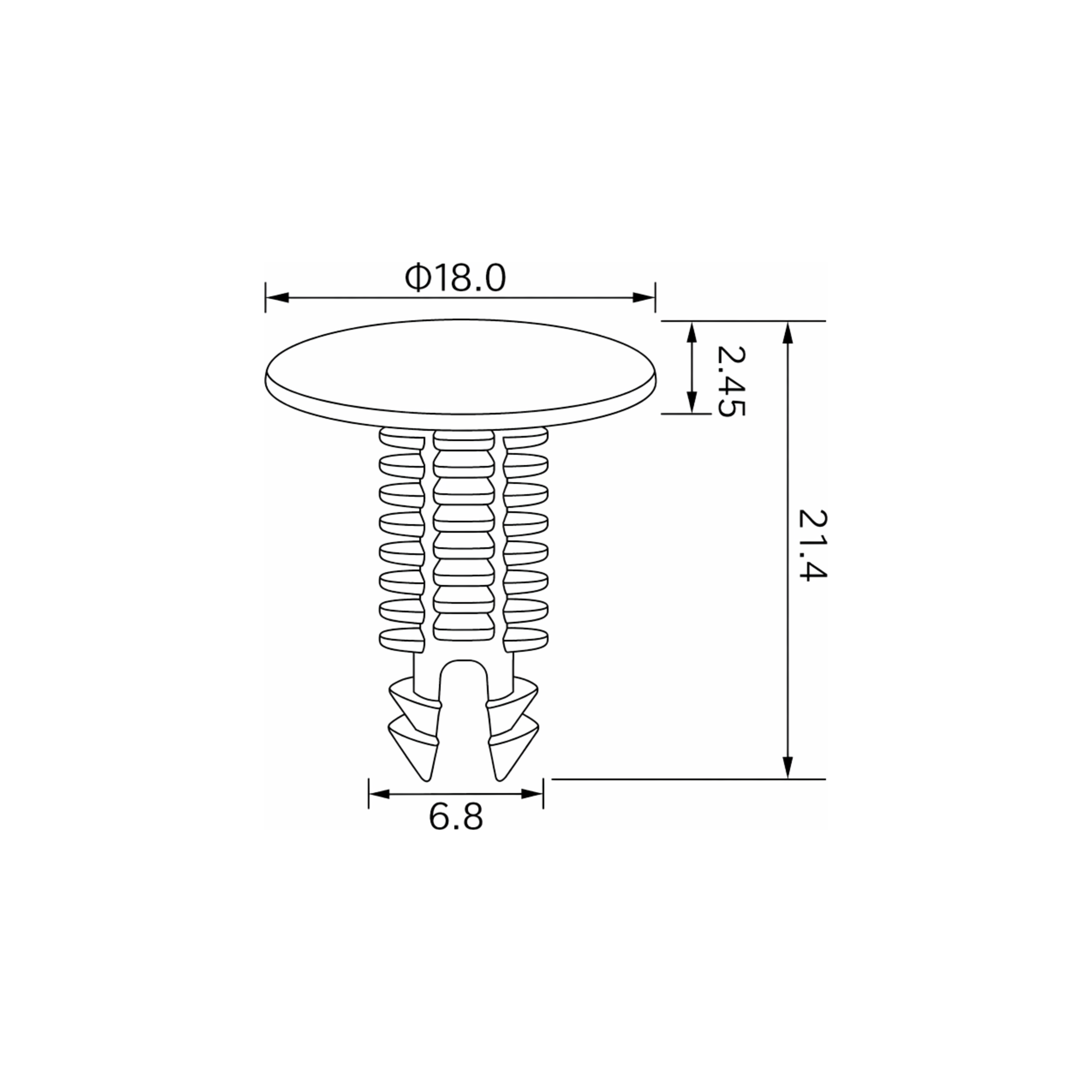 Fästclips Alfa Romeo 166/Fiat Panda m.fl. – 10-pack