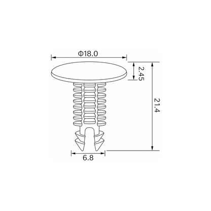 Fästclips Alfa Romeo 166/Fiat Panda m.fl. – 10-pack