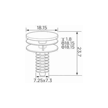 Fästclips Lancia Musa – 10-pack