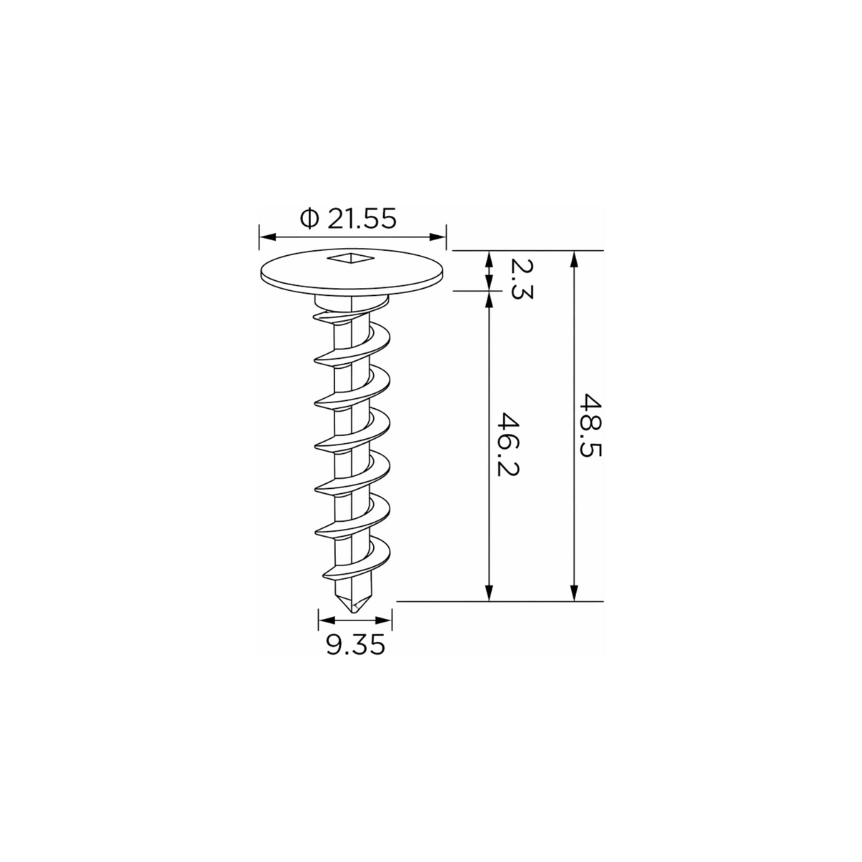 Fästclips – 10-pack – Svart