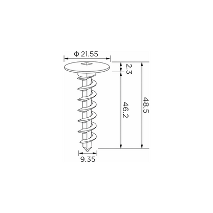 Fästclips – 10-pack – Svart