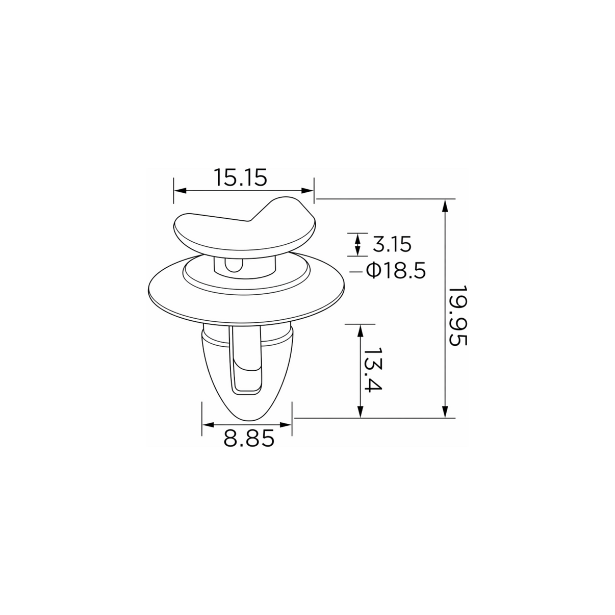 Fästclips – 10-pack – Svart