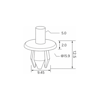 Fästclips Alfa Romeo Giulietta/Fiat Croma m.fl. – 10-pack