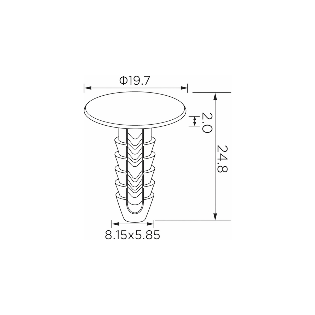 Fästclips Alfa Romeo 156/Lancia Kappa m.fl. – 10-pack