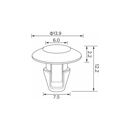 Fästclips Alfa Romeo 145/146 m.fl. – 10-pack – Svart
