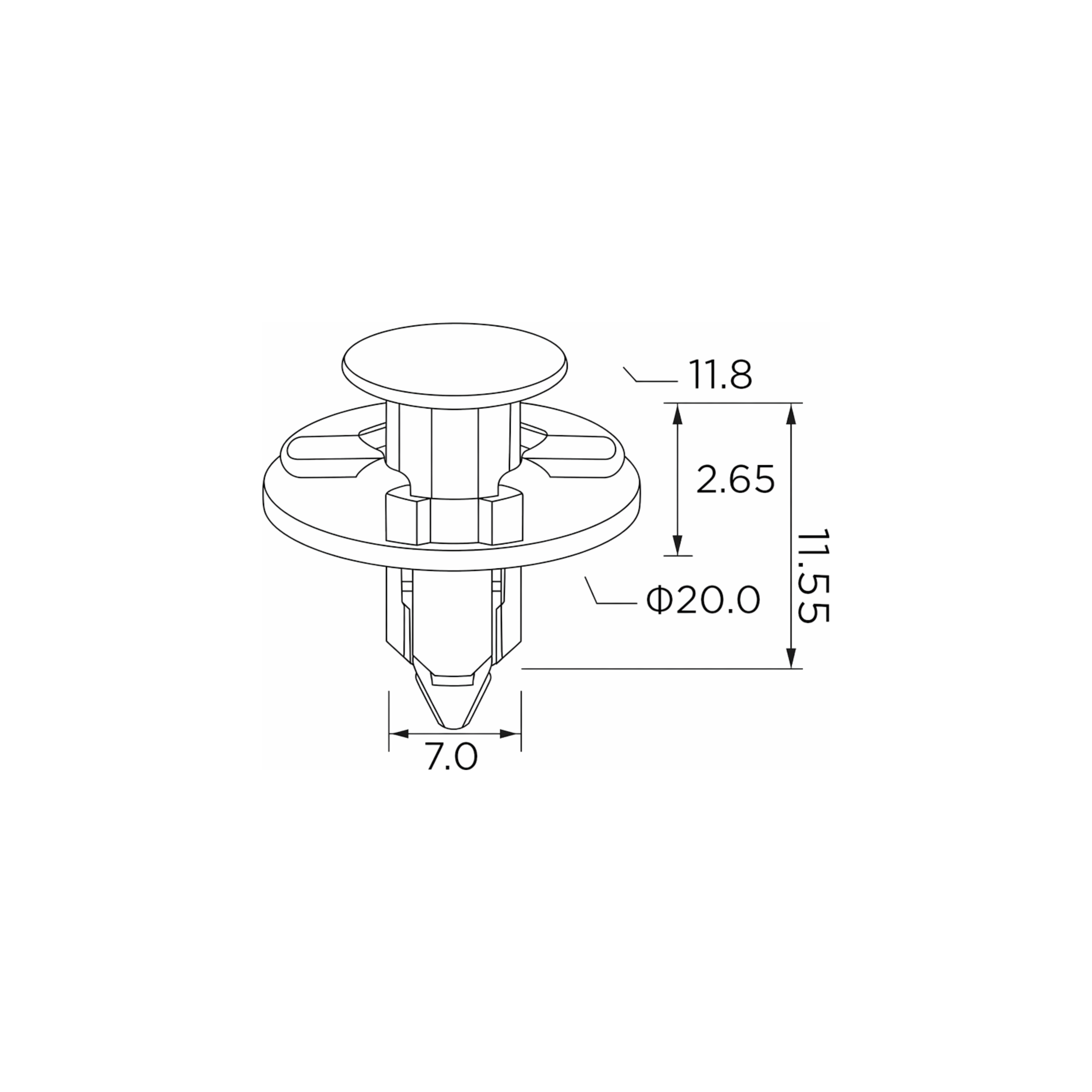 Fästclips Subaru Brz Coupé/Forester m.fl. – 10-pack – Svart