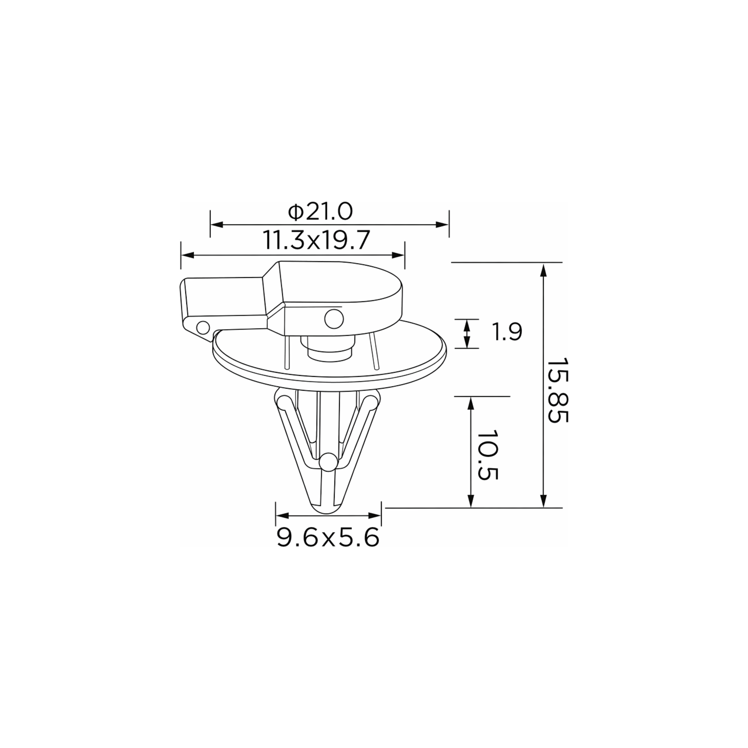 Fästclips MINI Clubman/Clubvan m.fl. – 10-pack