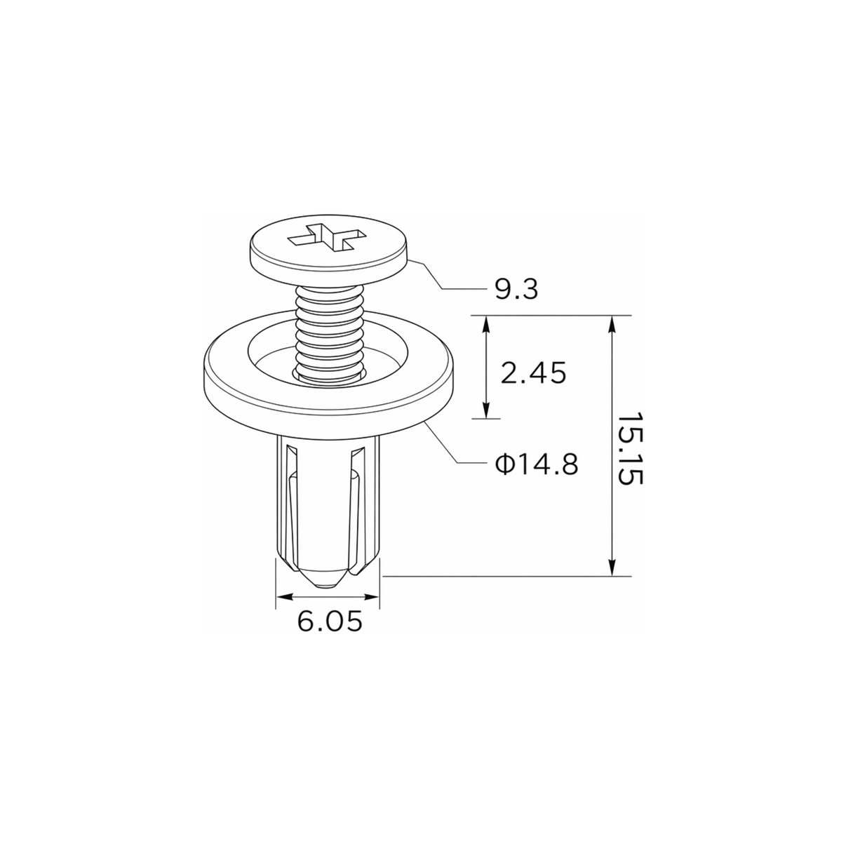 Fästclips Kia Rio I – 10-pack