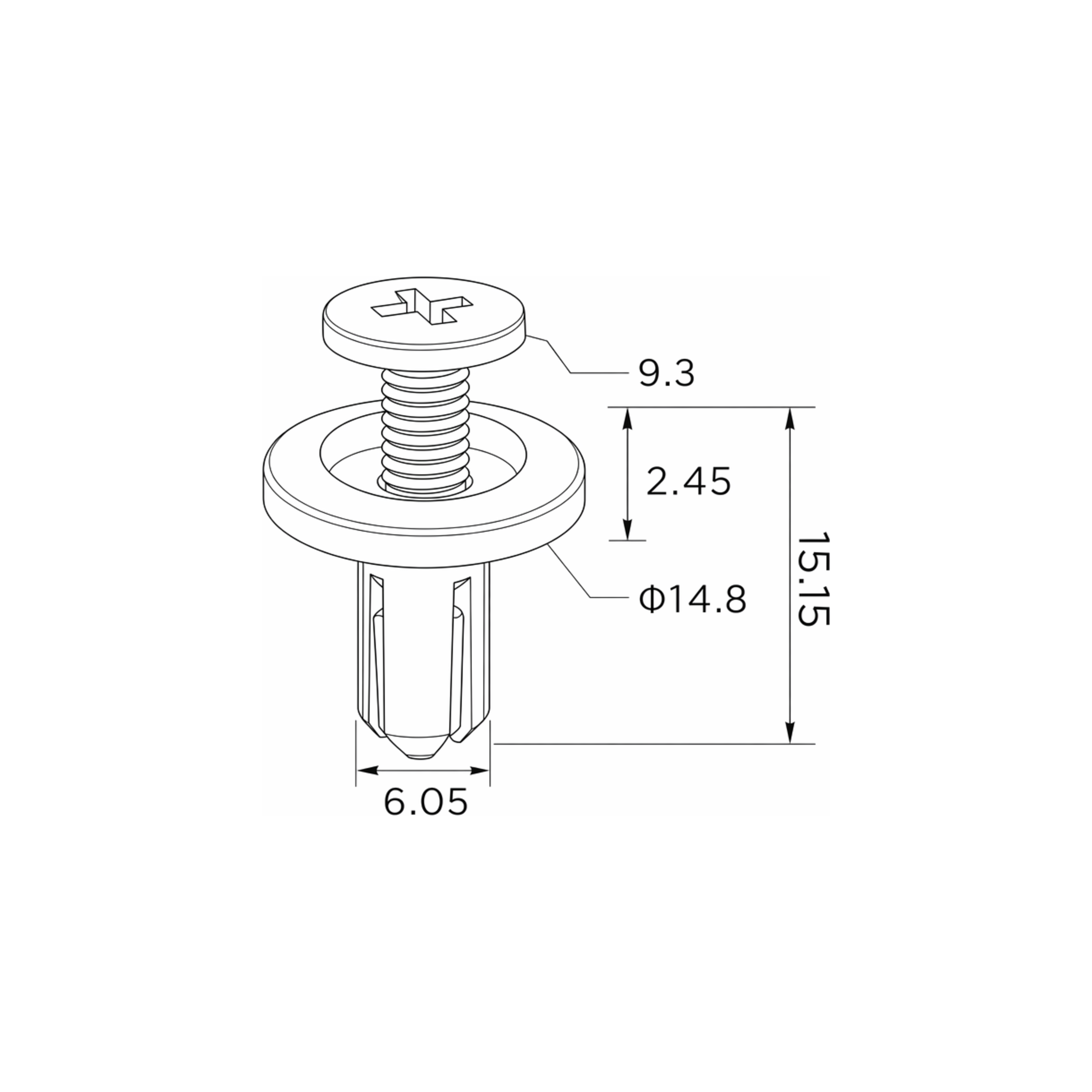 Fästclips Kia Rio I – 10-pack