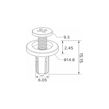 Fästclips Kia Rio I – 10-pack